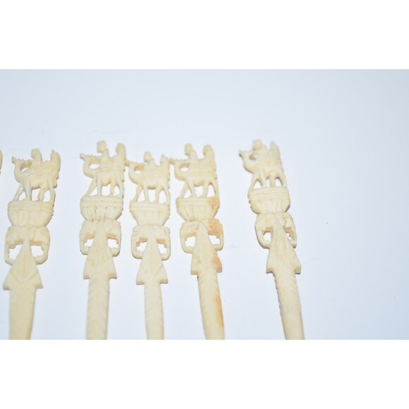 Vtg mixed lot Barware Celluloid plastic Cocktail Picks Appetizer Asian Lattice - Picture 10 of 11